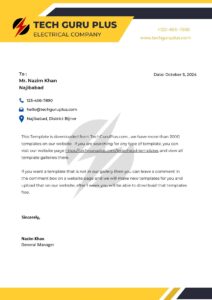 Electrical Company Letterhead 20 Templates Download in Word (.docx)