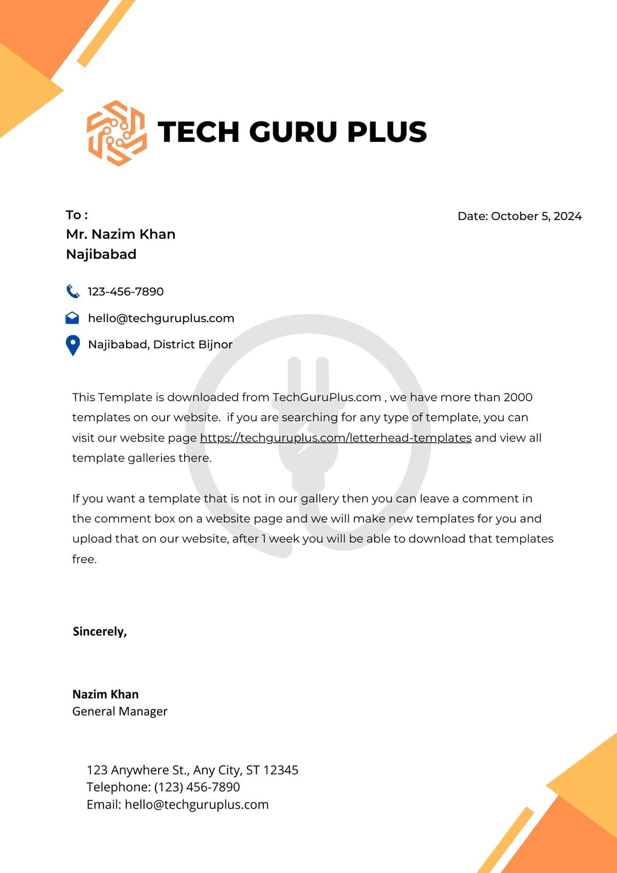 Electrical Company Letterhead 20 Templates Download in Word (.docx)