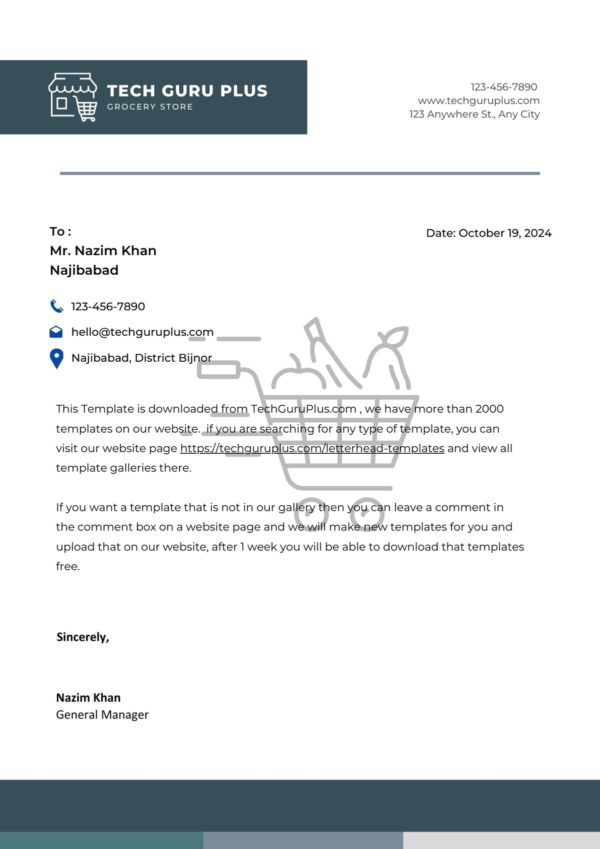 Grocery Shopletterhead Editable Resume Template Download in docx-19