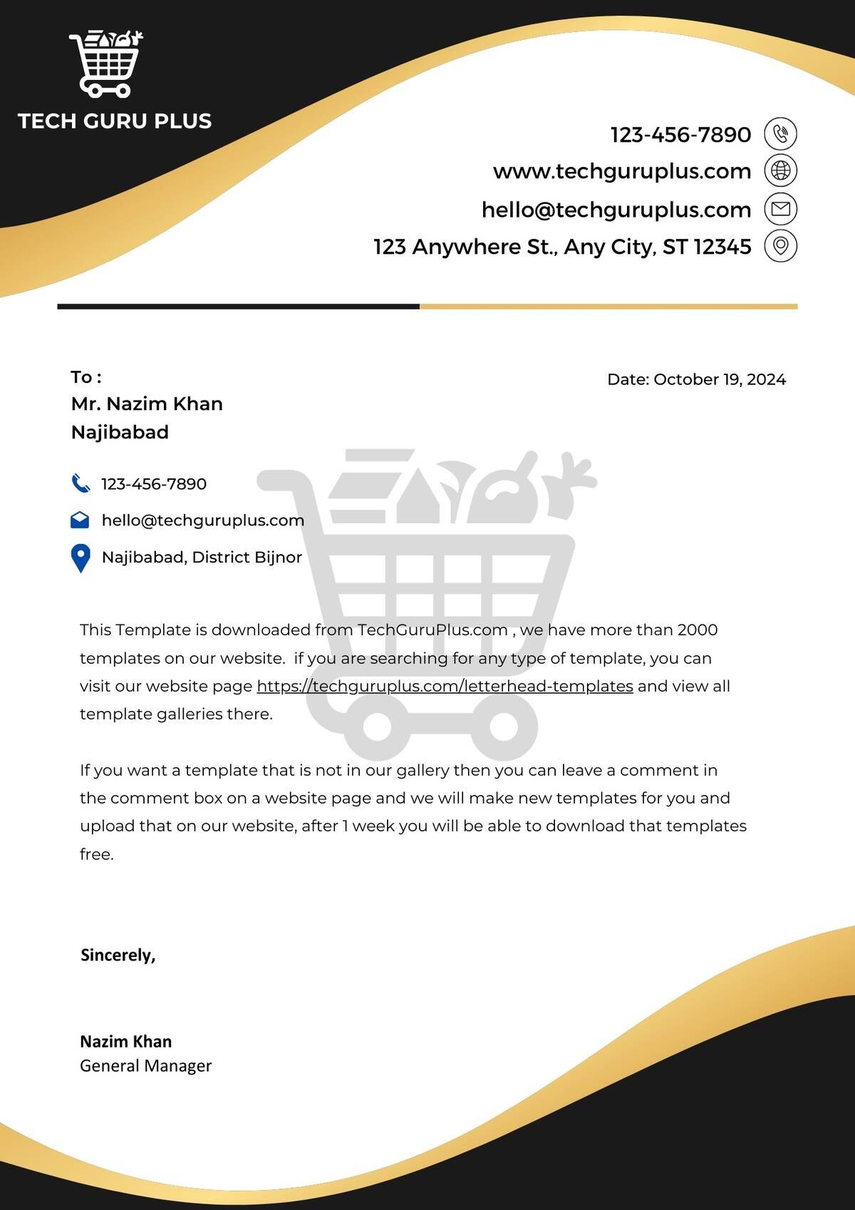 Grocery Shopletterhead Editable Resume Template Download in docx-4