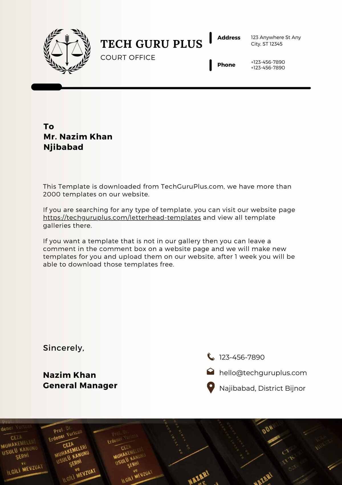 Lawyer Letterhead Templates Download in Word Format - 15