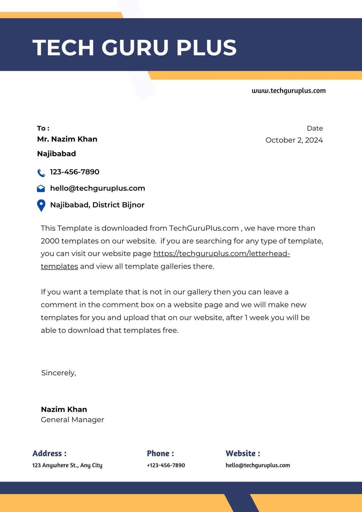 Lawyer Letterhead Templates Download in Word Format - 3