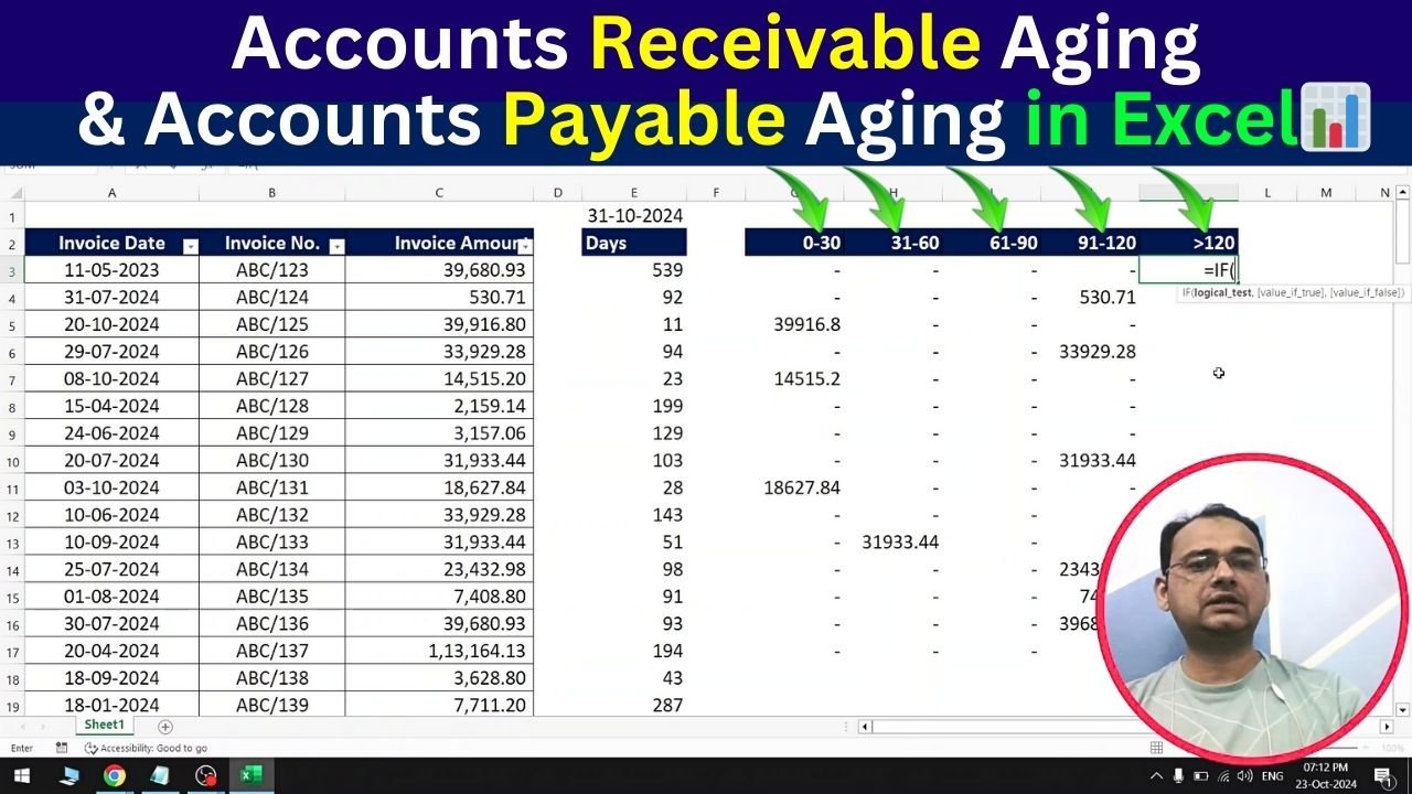 Make Accounts Receivable Aging & Accounts Payable Aging Report in Excel