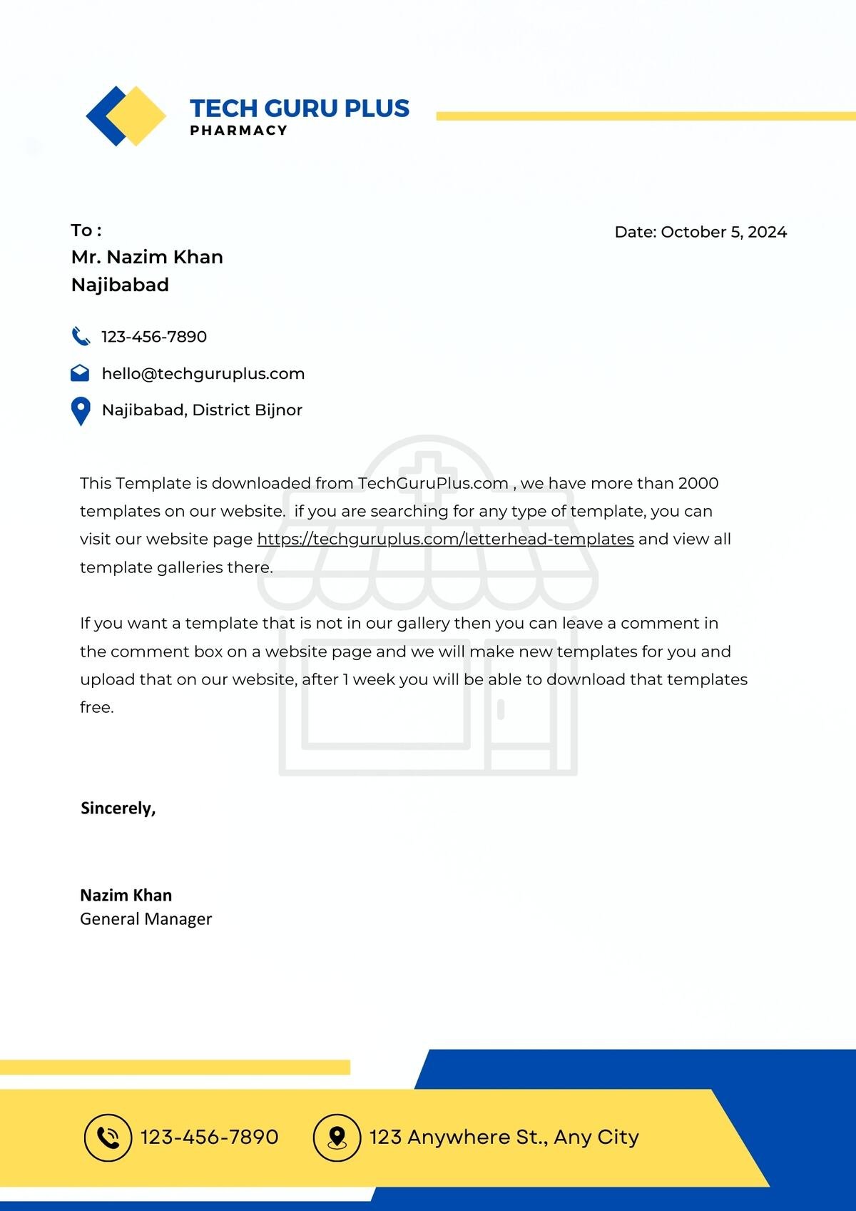 Pharmacy Letterhead Editable Resume Template Download in docx-15