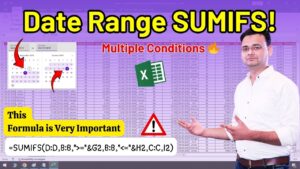 How to Sum Between Date Range with Sumifs Formula Multiple Criteria in Excel