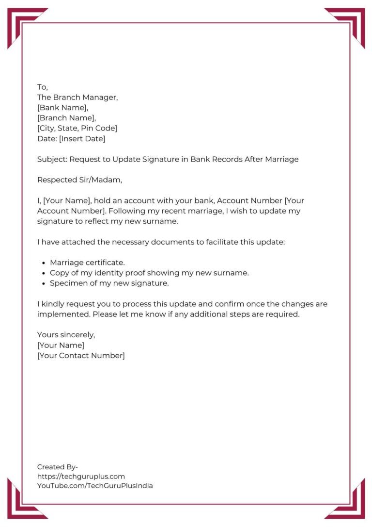 Application For Changing Signature In Bank Records 5 Format application-for-changing-signature-in-bank-records-5-format