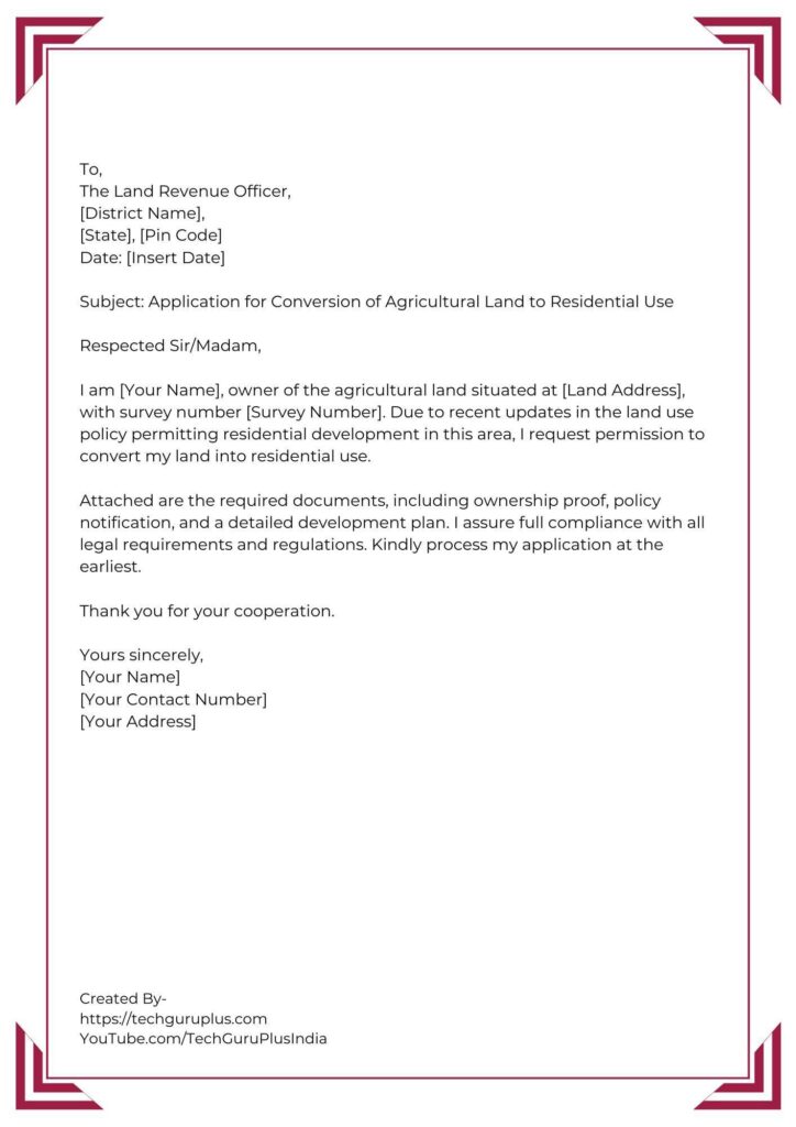 Application for permission to work from home 5 format 