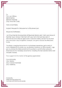 Application for Delay in Loan Disbursement [5 Format]