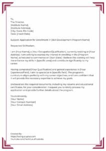 Application for Skill Development Training [5 Format]