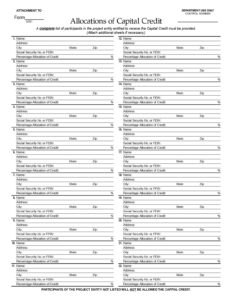 Alabama Allocation Schedule for Capital Credit INT Form Download in PDF