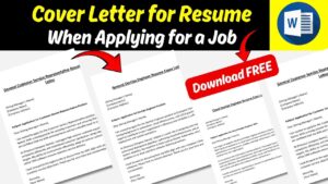 Cover Letter for Resume / CV When Applying for a Job (56 Templates)