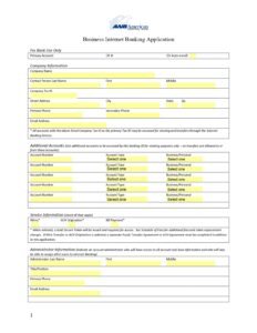 ANB American National Bank - Business Internet Banking Application Form in PDF