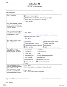 ANB American National Bank - Commercial NGO Addendum Form in PDF