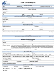 ANB American National Bank - Wire Transfer Form in PDF