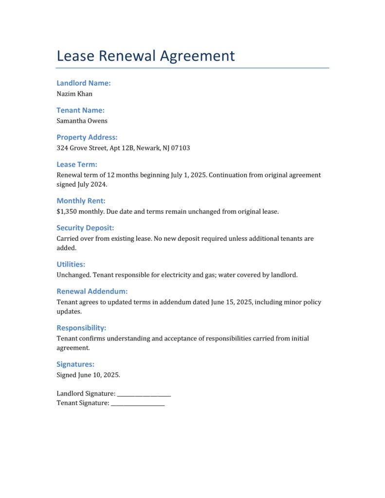 10 Lease Agreement Templates Download in Word (.docx)