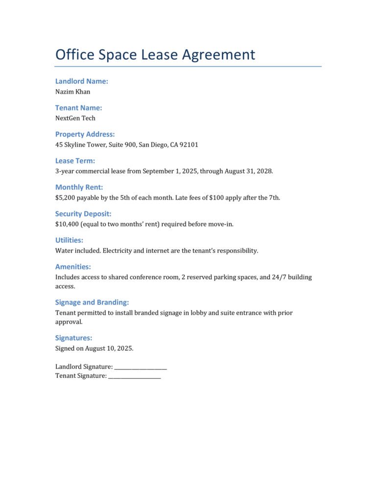 10 Lease Agreement Templates Download in Word (.docx)