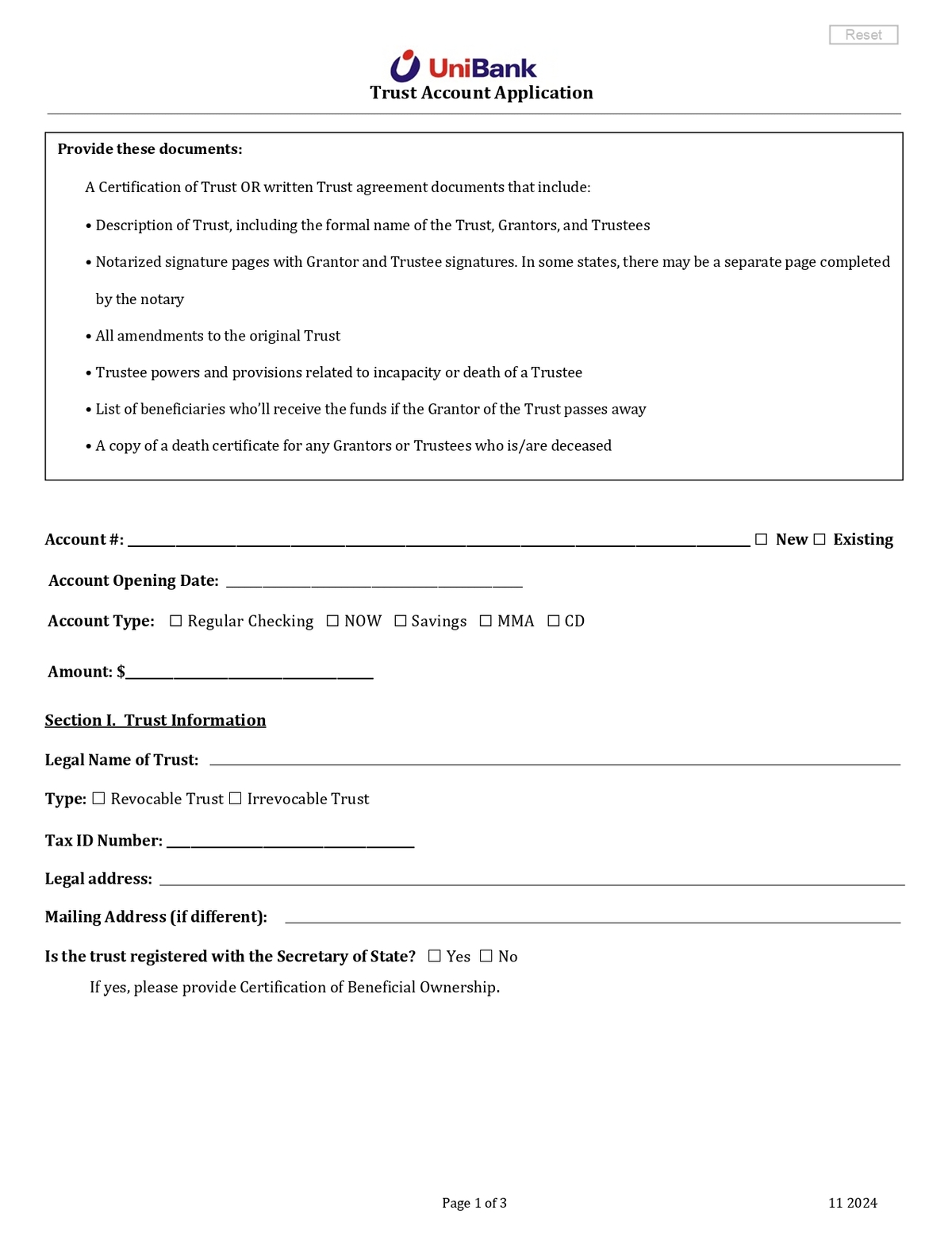 UniBank - Trust Account Application Form in PDF Download_page-0001