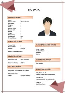 Biodata Format for Politician or Leader (Download Word .docx)