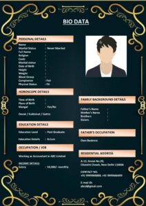 Biodata Format with Expectations Section (Download Word .docx)
