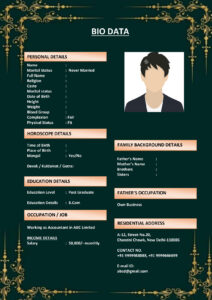 Doctor Marriage Biodata Template (Download Word .docx)