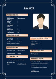 Download Marriage CV Template in Word (Download Word .docx)