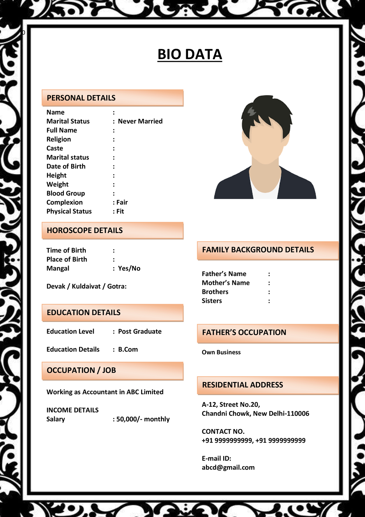 Marriage Biodata for Christian Brides, Grooms