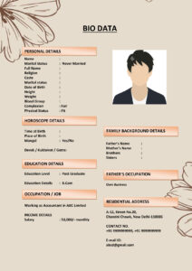 Marriage Biodata for Jain Families (Download Word .docx)