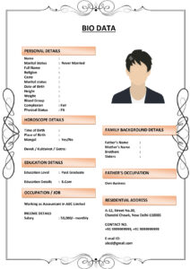 Marriage Biodata for Marwari Families (Download Word .docx)