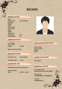 Marriage Biodata for Sports Enthusiasts (Download Word .docx)