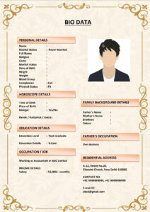 Marriage Biodata for Students Abroad (Download Word .docx)