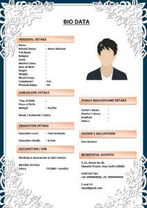 Marriage Biodata for Wildlife Lovers (Download Word .docx)