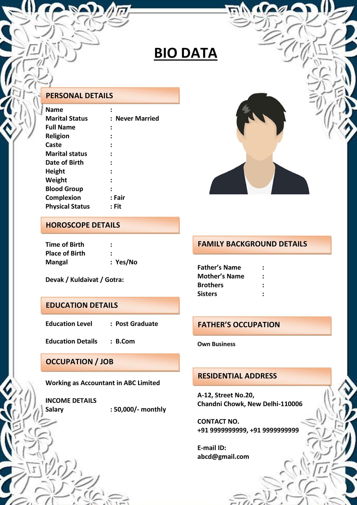 Marriage Biodata for Wildlife Lovers