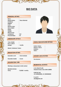 Marriage Biodata with Career Timeline (Download Word .docx)