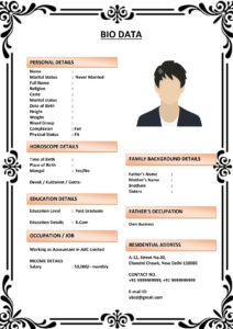 Marriage Biodata with Editable Achievement Badges (Download Word .docx)