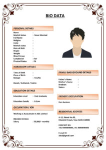 Marriage Biodata with Skill Highlights (Download Word .docx)