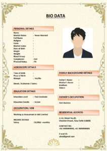 Marriage CV for Academic Professionals (Download Word .docx)