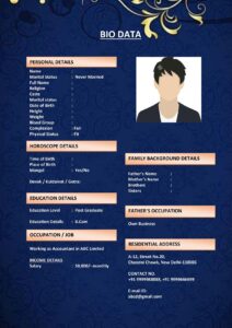 Marriage Resume for Remote Workers (Download Word .docx)