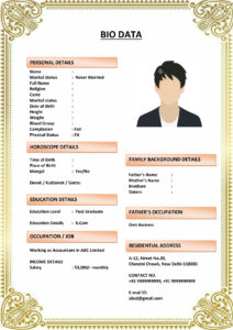 Marriage Resume with Awards and Achievements (Download Word .docx)