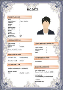 Marriage Resume with Career Focus (Download Word .docx)