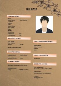 Marriage Resume with Editable Icon Packs (Download Word .docx)