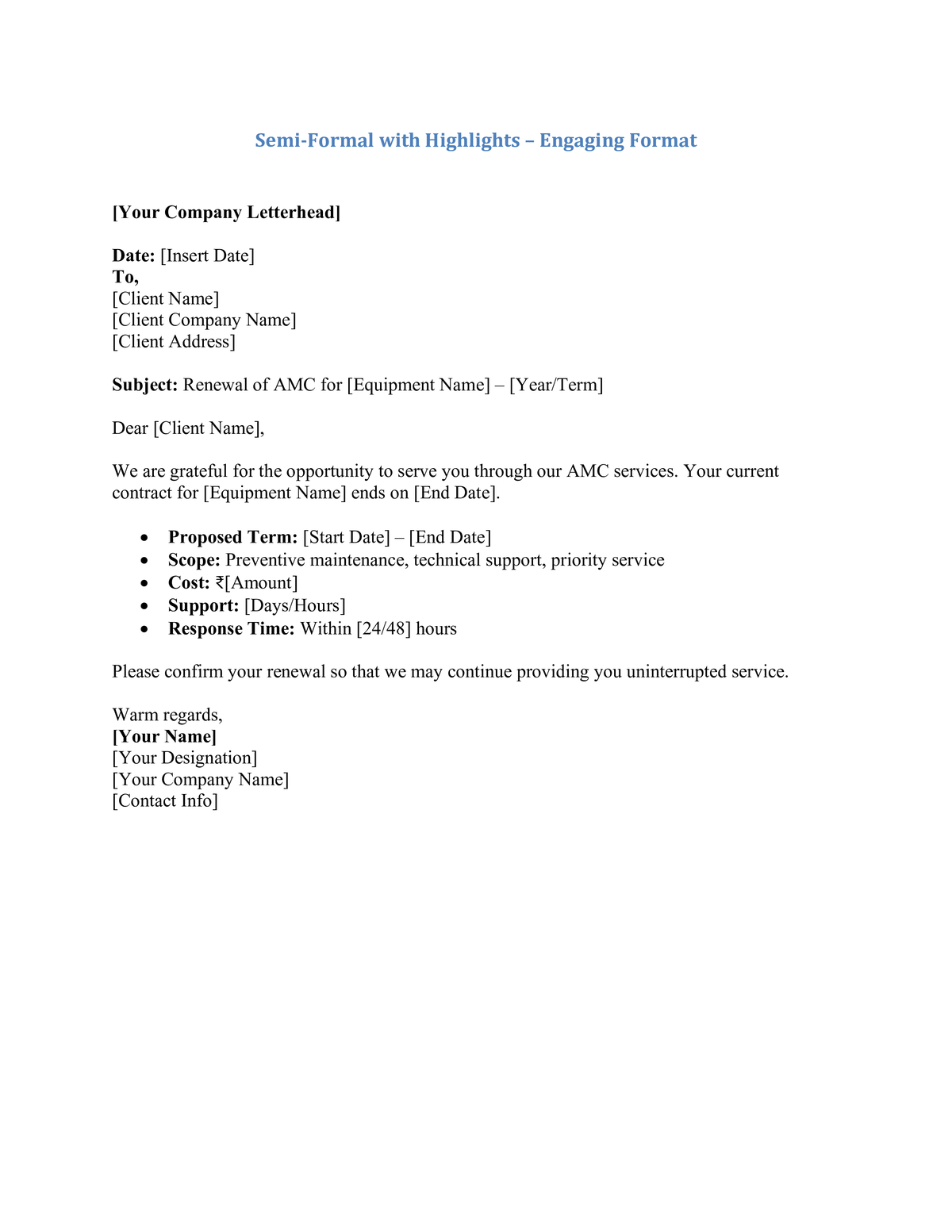Semi-Formal with Highlights – Engaging Format