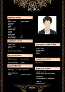 Software Engineer Marriage Biodata (Download Word .docx)