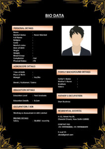 Urdu Marriage Biodata Sample (Download Word .docx)