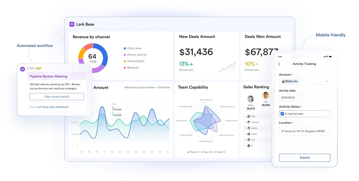 Lark Suit CRM Application