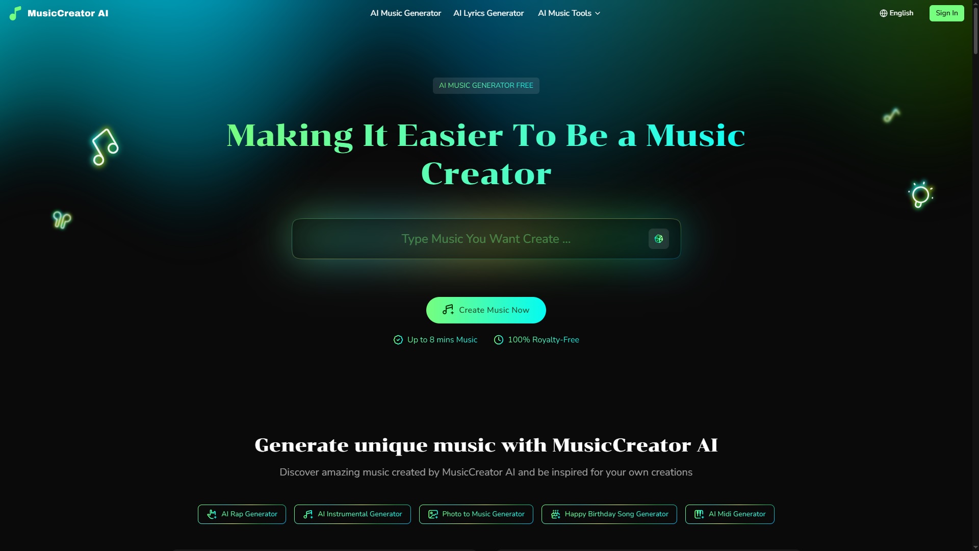 Music Creator AI