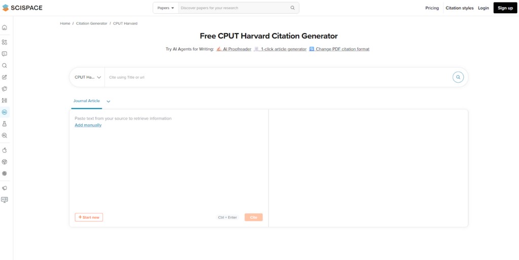 Scispace Citation Generator