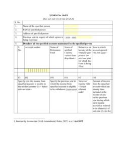 Income Tax Form No. 10EE Download (vii) (viii) (ix) (x) Specify the previous year