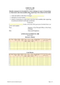 Income Tax Form No. 3BB Download Monthly statement to be furnished by a stock exchange
