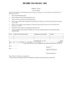 Income Tax Form No. 3CEAE Download Intimation on behalf of the international group