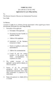 Income Tax Form No. 3CEC Download Application for a pre-filing meeting